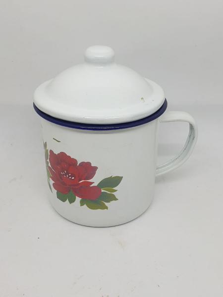 Enamel Mug Flower Pattern